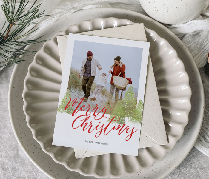 Wedding invitation on a table